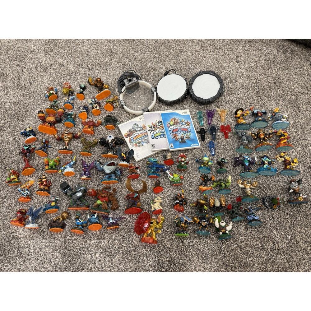 Skylanders Lot 3 Portals, 3 Games, 60+ Characters Giants, Swap Force, Trap Team
